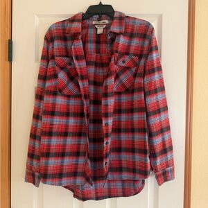 Duluth Trading Co Red and Blue Flannel Shirt